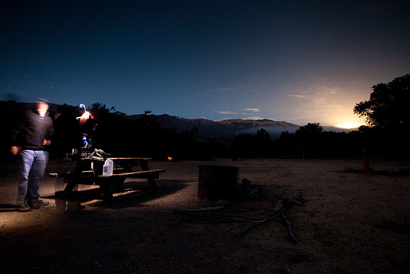 Preparing Dinner under Moonlight