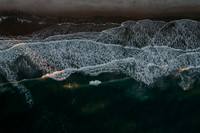Overhead Looking down Ocean Sunset