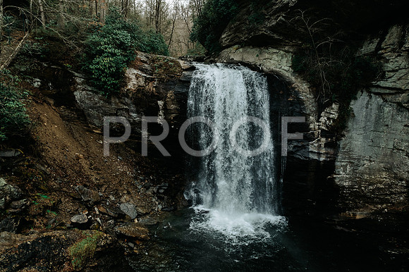 Looking Glass Falls Drone Photo